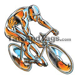 Silver Biker Temporary Tattoo