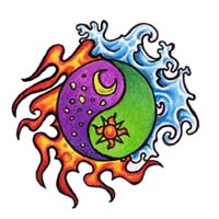 Yin Yang Temporary Tattoo