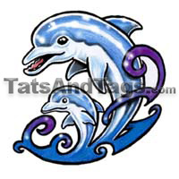 Dolphin Temporary Tattoo