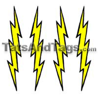 Lightning Bolts Temporary Tattoo