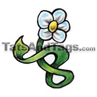 Flower Temporary Tattoo