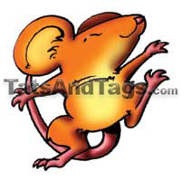 Dancing Mouse Temporary Tattoo