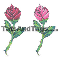 Two Roses Temporary Tattoo