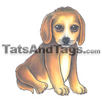 Puppy Temporary Tattoo