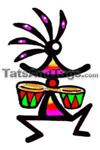 Kokopelli Temporary Tattoo