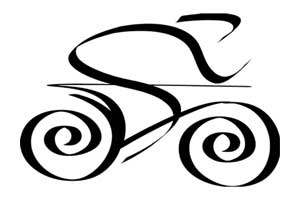 Tribal Bike Temporary Tattoo