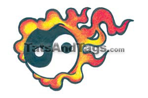 Yin Yang Temporary Tattoo