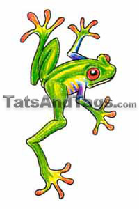 Tree Frog Temporary Tattoo