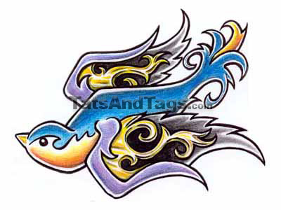 Bird Temporary Tattoo