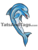 Dolphins temporary tattoo