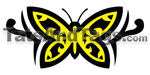 tribal butterfly temporary tattoos