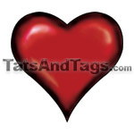red heart temporary tattoo