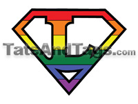 lesbian pride temporary tattoo 