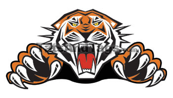Charging Tiger  temporary tattoo