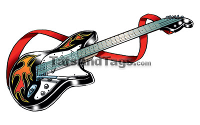 Guitar  temporary tattoo