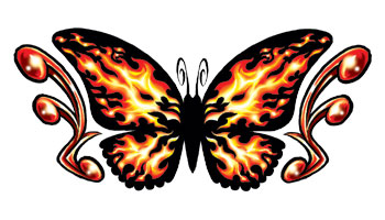 Cold butterfly temporary tattoo