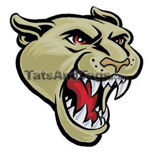 Cougar Temporary Tattoo