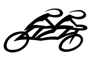 Tandem Bike Temporary Tattoo
