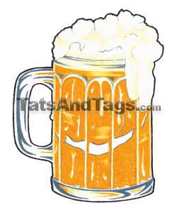 Beer Mug Temporary Tattoo