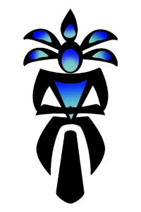 Tribal - Kokopelli Biker Temporary Tattoo