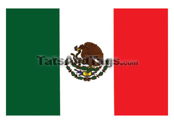Mexican Flag Temporary Tattoo