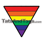 rainbow triangle temporary tattoo 