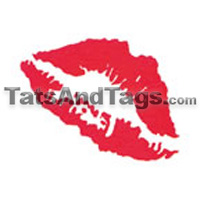 Hot lips temporary tattoo