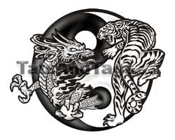 Yin Yang  temporary tattoo