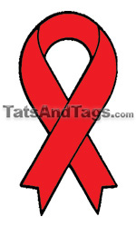 Red Ribbon  temporary tattoo