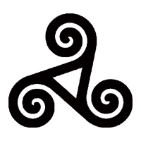 Triskele triangle  temporary tattoo