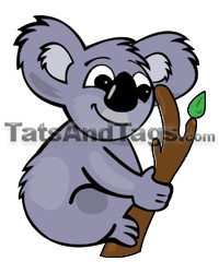 Koala Bear  temporary tattoo