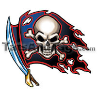 Pirate Flag Temporary Tattoo