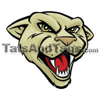 Cougar Temporary Tattoo