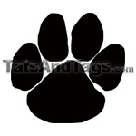 Paw Print Temporary Tattoo