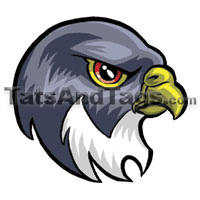 Falcon temporary tattoo