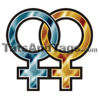 Female Couple Temporary Tattoo