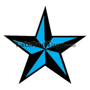 blue nautical star temporary tattoo