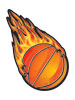 Flaming Baseball tattoo