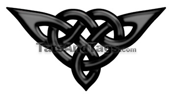 black celctic knot temporary tattoo