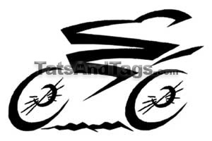 Tribal Bicycle Temporary Tattoo