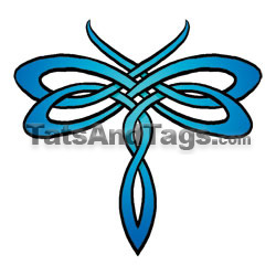 tribal dragonfly temporary tattoo