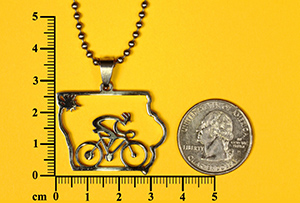Iowa Bicycle Pendant