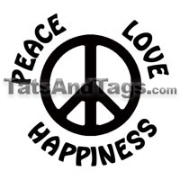 peace love happiness symbols